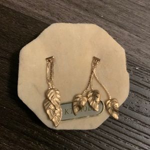 Gold leaf earrings